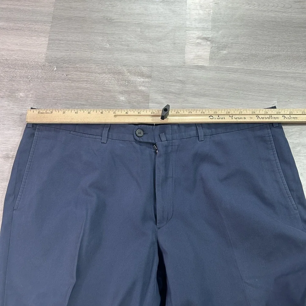 Ermenegildo Zegna Pants Mens 40x26 Blue Wool Classic Fit Dress Slacks Business